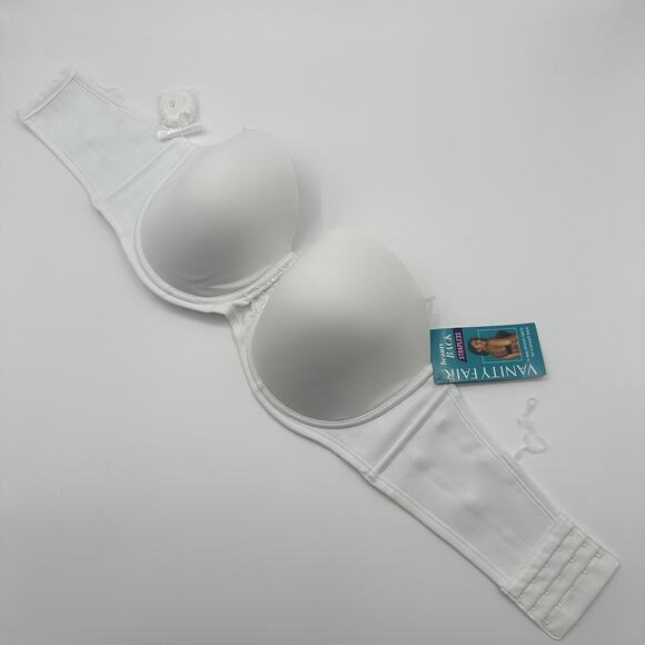Vanity Fair 40D Beauty Back Strapless Convertible Bra 74380 White NWT $50 - Picture 1 of 7